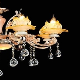 Lámpara colgante de metal estilo mini de cristal, moderna, contemporánea, tradicional, clásica, de aleación de zinc.