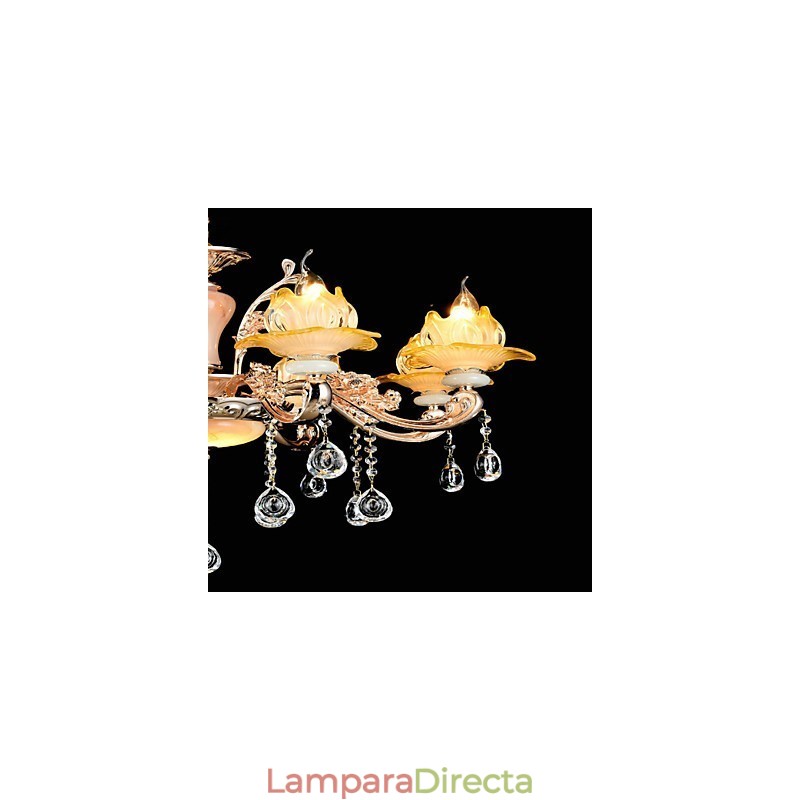 Lámpara colgante de metal estilo mini de cristal, moderna, contemporánea, tradicional, clásica, de aleación de zinc.