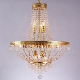 Lámpara de araña de cristal de estilo mini de metal con 9 bombillas, con acabado galvanizado clásico tradicional