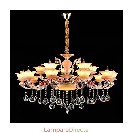 Lámpara colgante de aleación de zinc con cristal, estilo mini, de metal, para interiores y tiendas, 15 bombillas. Lámpara colgante de aleación de zinc con cristal, estilo mini, de metal, para interiores y tiendas, 15 bombillas.