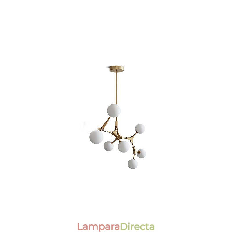 Lámpara colgante de bambú de madera estilo mini con pintura clásica tradicional