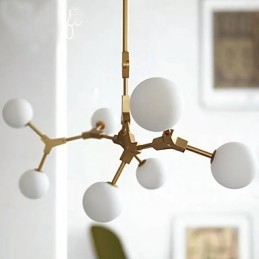Lámpara colgante de bambú de madera estilo mini con pintura clásica tradicional
