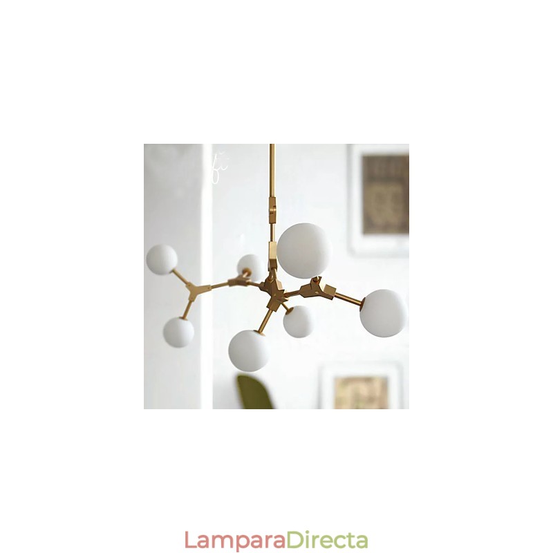 Lámpara colgante de bambú de madera estilo mini con pintura clásica tradicional