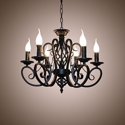Lámpara de araña de estilo europeo para comedor, sencilla, original, innovadora, con 6 luces.