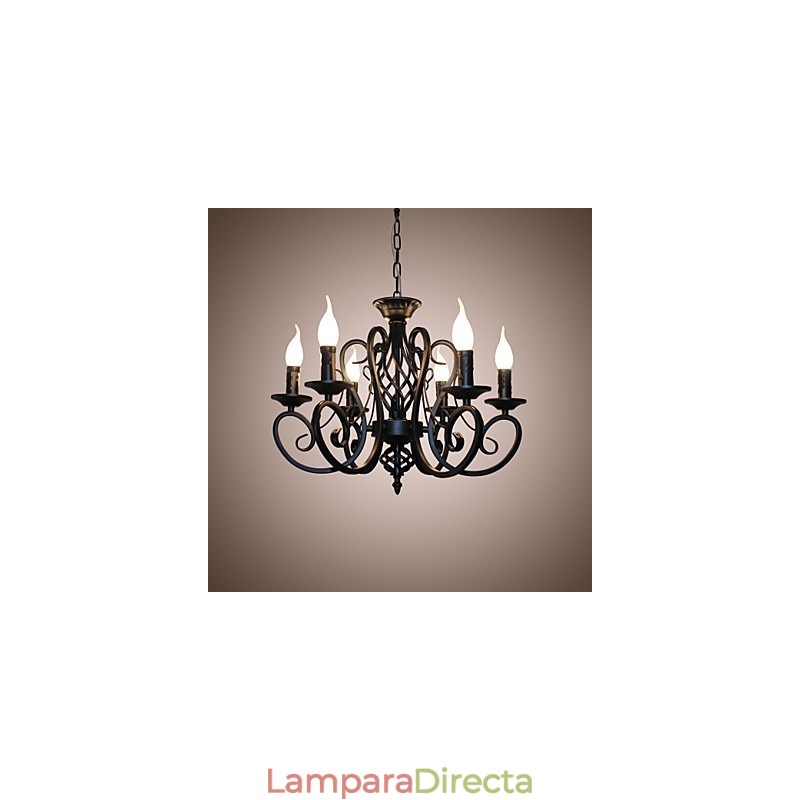 Lámpara de araña de estilo europeo para comedor, sencilla, original, innovadora, con 6 luces.