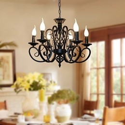 Lámpara de araña de estilo europeo para comedor, sencilla, original, innovadora, con 6 luces.