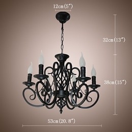 Lámpara de araña de estilo europeo para comedor, sencilla, original, innovadora, con 6 luces.