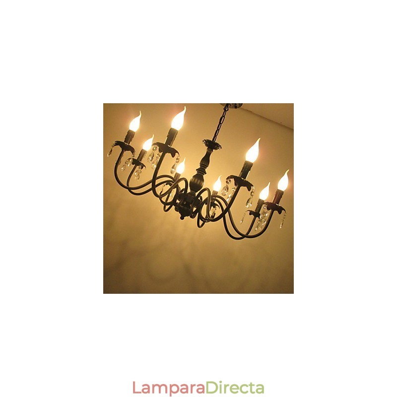 Lámpara de vela de cristal de estilo europeo, lámpara de tienda de ropa, lámparas y linternas, proyecto de decoración, lámpara colgante.