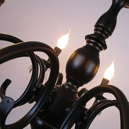 Lámpara de vela de cristal de estilo europeo, lámpara de tienda de ropa, lámparas y linternas, proyecto de decoración, lámpara colgante.