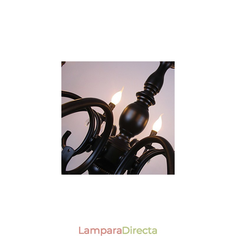 Lámpara de vela de cristal de estilo europeo, lámpara de tienda de ropa, lámparas y linternas, proyecto de decoración, lámpara colgante.