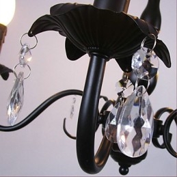 Lámpara de vela de cristal de estilo europeo, lámpara de tienda de ropa, lámparas y linternas, proyecto de decoración, lámpara colgante.
