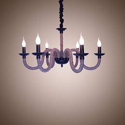 Lámparas de hierro vintage estilo loft industrial, estilo viento, para tiendas, candelabros de cuerda.