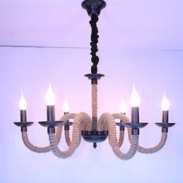 Lámparas de hierro vintage estilo loft industrial, estilo viento, para tiendas, candelabros de cuerda.