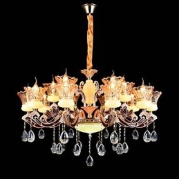 Lámpara colgante de aleación de zinc con cristal, estilo mini, de metal, para interiores y tiendas, 15 bombillas.