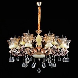 Lámpara colgante de aleación de zinc con cristal, estilo mini, de metal, para interiores y tiendas, 15 bombillas.