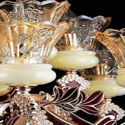 Lámpara colgante de aleación de zinc con cristal, estilo mini, de metal, para interiores y tiendas, 15 bombillas.