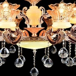 Lámpara colgante de aleación de zinc con cristal, estilo mini, de metal, para interiores y tiendas, 15 bombillas.