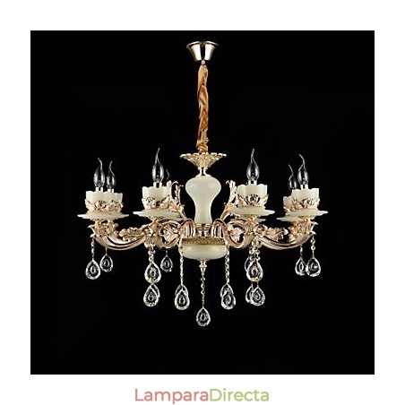 Lámpara de araña de metal estilo mini de cristal con 8 bombillas, con una aleación de zinc clásica tradicional. Lámpara de araña de metal estilo mini de cristal con 8 bombillas, con una aleación de zinc clásica tradicional.