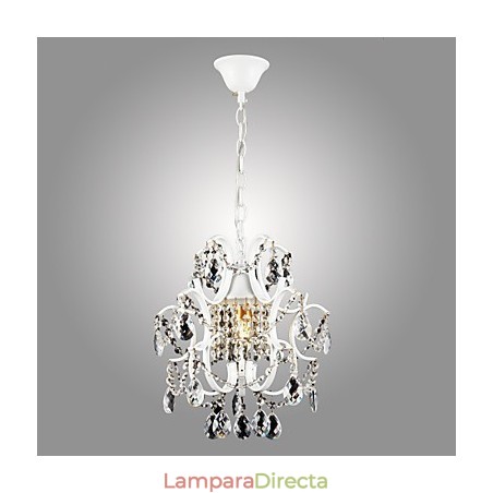 Lámpara de araña de hierro pintado con cristal transparente, iluminación moderna Lámpara de araña de hierro pintado con cristal transparente, iluminación moderna