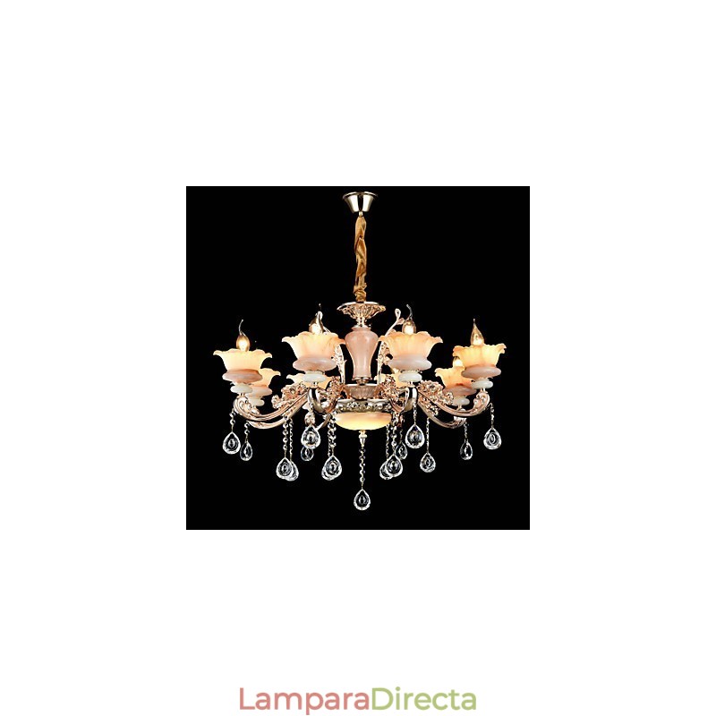 Lámpara colgante de metal estilo mini de cristal, moderna, contemporánea, tradicional, clásica, de aleación de zinc.