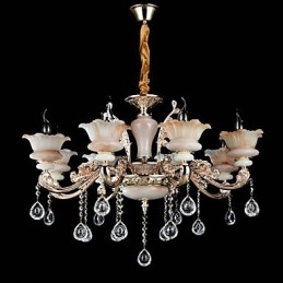 Lámpara colgante de metal estilo mini de cristal, moderna, contemporánea, tradicional, clásica, de aleación de zinc.