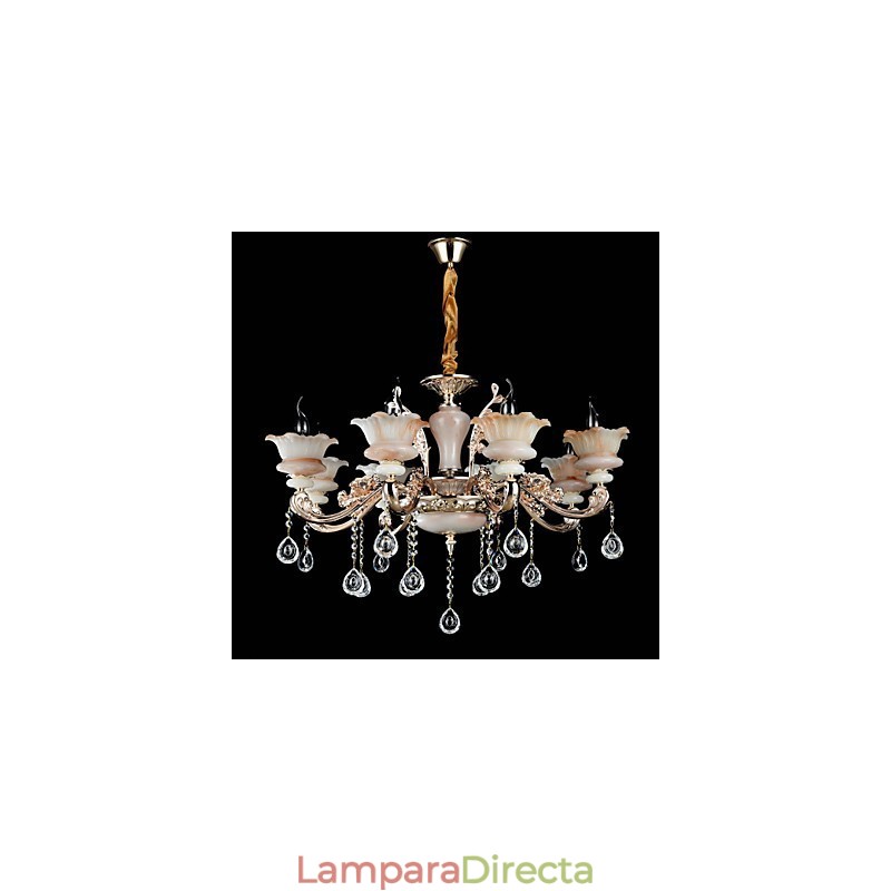 Lámpara colgante de metal estilo mini de cristal, moderna, contemporánea, tradicional, clásica, de aleación de zinc.