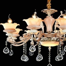 Lámpara colgante de metal estilo mini de cristal, moderna, contemporánea, tradicional, clásica, de aleación de zinc.