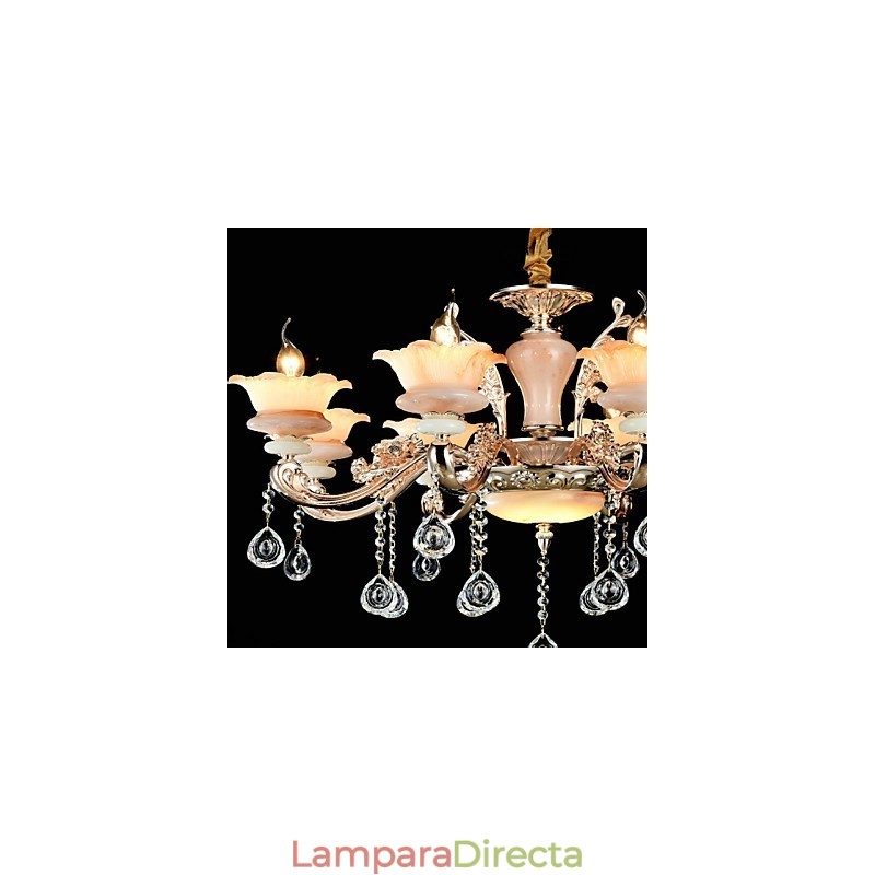Lámpara colgante de metal estilo mini de cristal, moderna, contemporánea, tradicional, clásica, de aleación de zinc.
