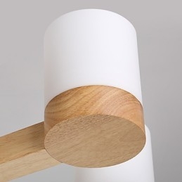 Lámpara de araña de 3 luces, moderna, contemporánea, tradicional, clásica, vintage, estilo campestre, de madera.
