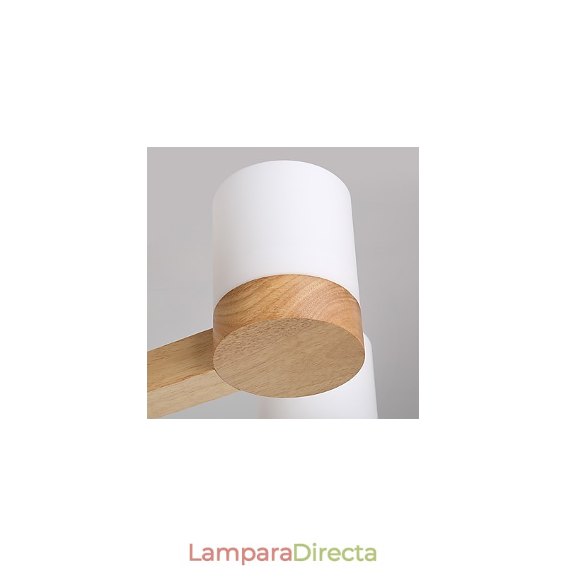 Lámpara de araña de 3 luces, moderna, contemporánea, tradicional, clásica, vintage, estilo campestre, de madera.