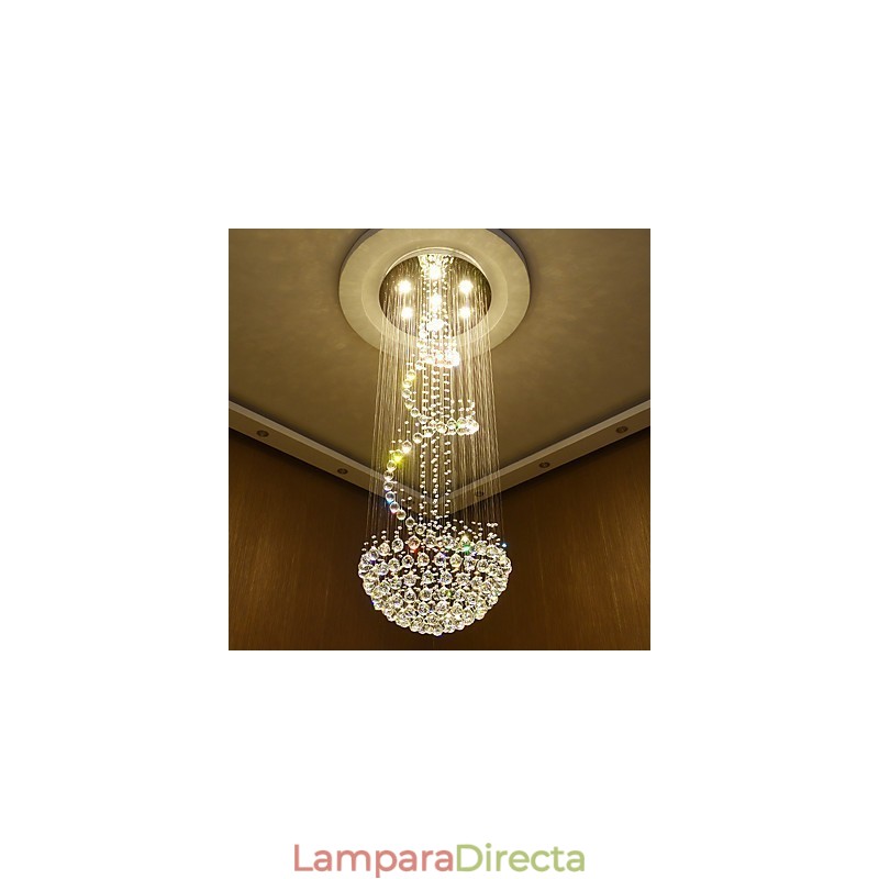Lámparas de araña de cristal modernas para techo, lámparas colgantes para interiores, accesorios de iluminación decorativos