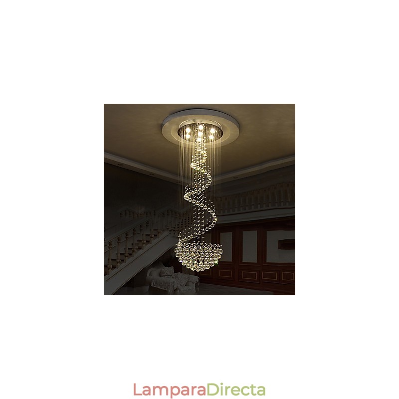 Lámparas de araña de cristal modernas para techo, lámparas colgantes para interiores, accesorios de iluminación decorativos