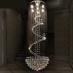 Lámparas de araña de cristal modernas para techo, lámparas colgantes para interiores, accesorios de iluminación decorativos