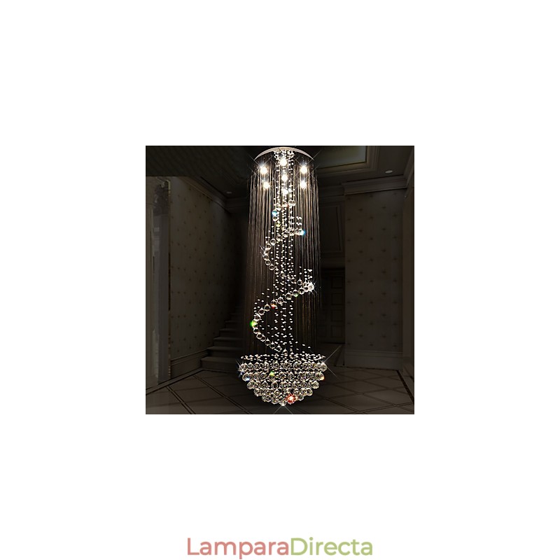 Lámparas de araña de cristal modernas para techo, lámparas colgantes para interiores, accesorios de iluminación decorativos