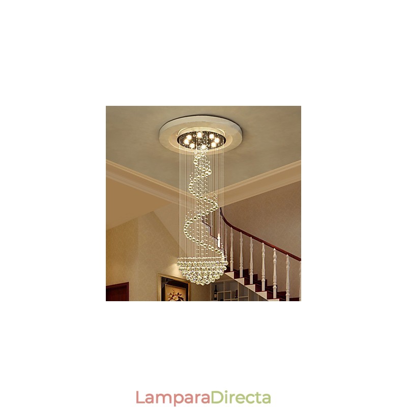 Lámparas de araña de cristal modernas para techo, lámparas colgantes para interiores, accesorios de iluminación decorativos