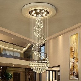 Lámparas de araña de cristal modernas para techo, lámparas colgantes para interiores, accesorios de iluminación decorativos