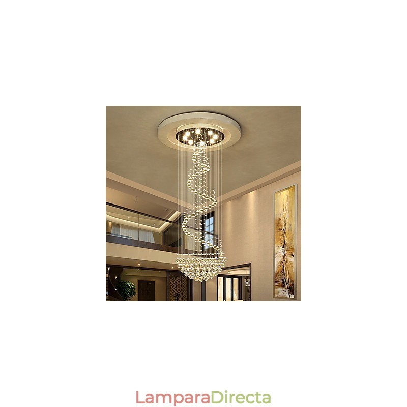Lámparas de araña de cristal modernas para techo, lámparas colgantes para interiores, accesorios de iluminación decorativos