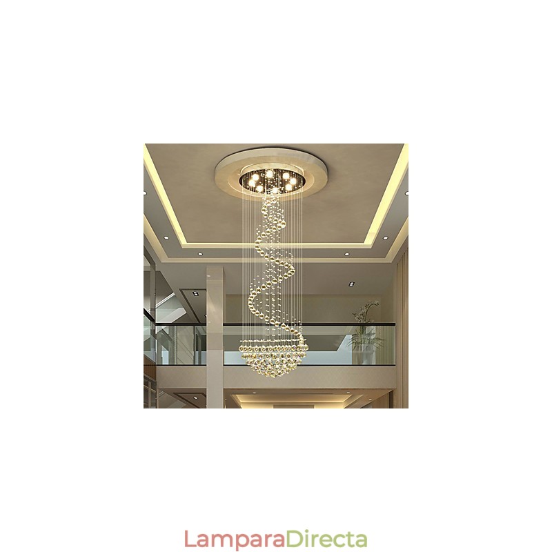 Lámparas de araña de cristal modernas para techo, lámparas colgantes para interiores, accesorios de iluminación decorativos