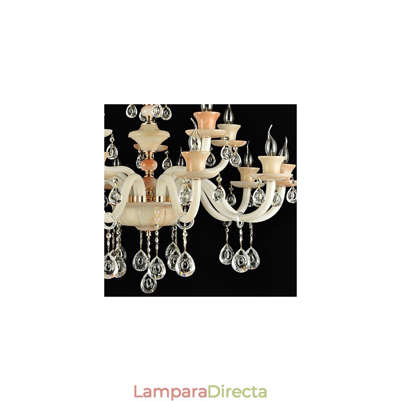 Lámpara de araña de comedor de metal estilo mini de cristal, moderna, contemporánea, tradicional, clásica, galvanizada.