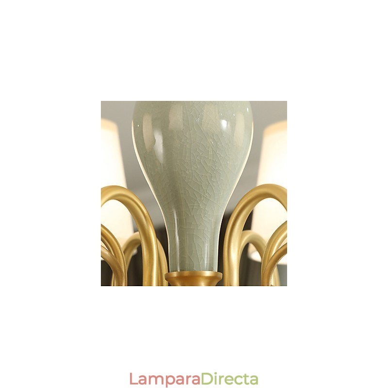 Lámpara de araña de metal de estilo mini con 3 bombillas, estilo clásico tradicional de latón campestre.
