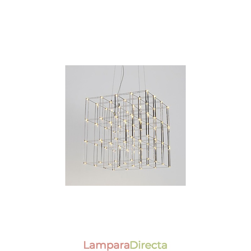Lámpara de araña moderna de acero inoxidable, iluminación para loft