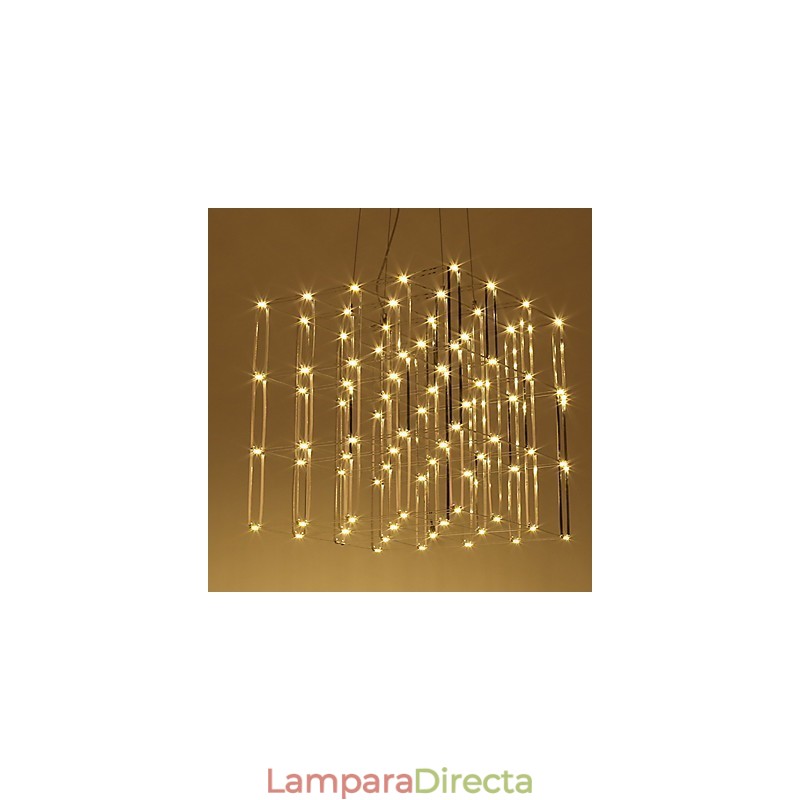 Lámpara de araña moderna de acero inoxidable, iluminación para loft
