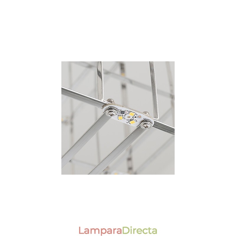 Lámpara de araña moderna de acero inoxidable, iluminación para loft