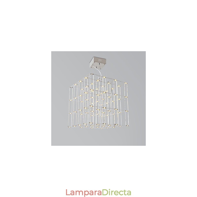Lámpara de araña moderna de acero inoxidable, iluminación para loft