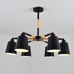 Lámpara colgante con pintura clásica tradicional de estilo mini de madera y bambú.