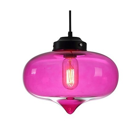 Lámpara colgante con diseño de burbujas, 1 luz, minimalista, de hierro pintado