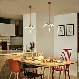 Lámpara de araña moderna contemporánea personalizada de estilo mini de 5 luces