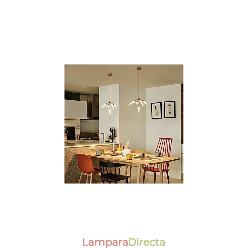 Lámpara de araña moderna contemporánea personalizada de estilo mini de 5 luces