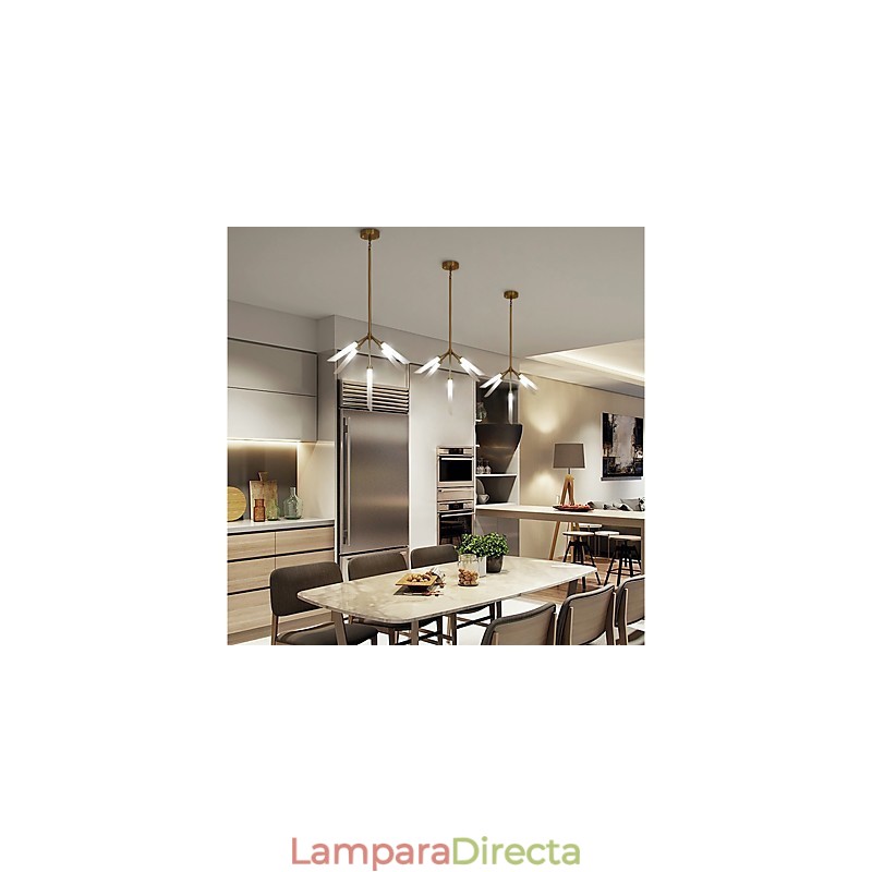 Lámpara de araña moderna contemporánea personalizada de estilo mini de 5 luces