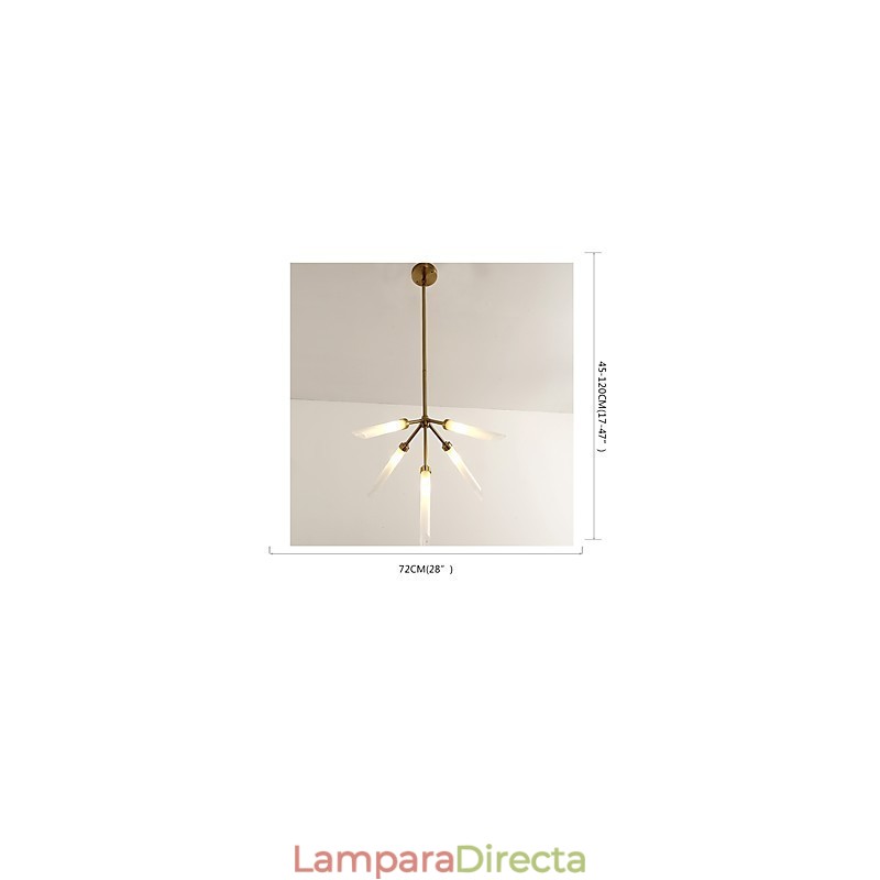 Lámpara de araña moderna contemporánea personalizada de estilo mini de 5 luces